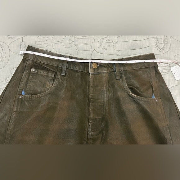 NWT We The Free Good Luck Barrel Coated Jeans 27 New Moon Brown - Picture 9 of 12